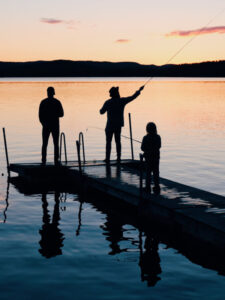 family fishing